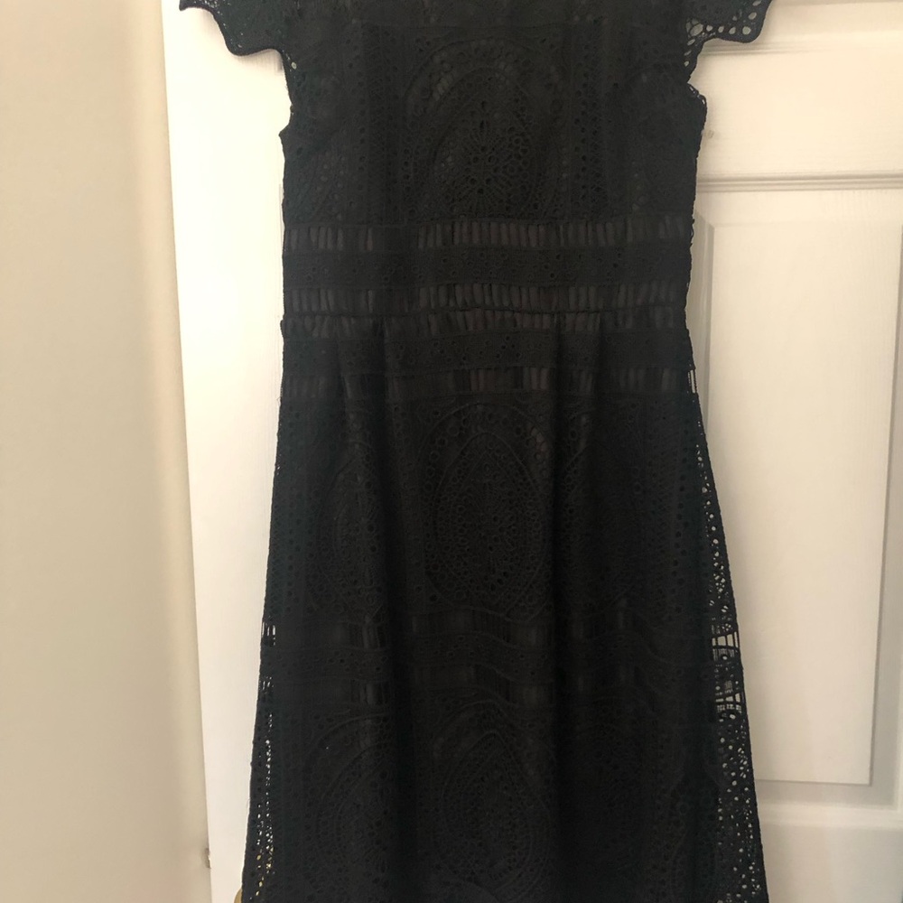 Brand new black crocheted lace dress size 4